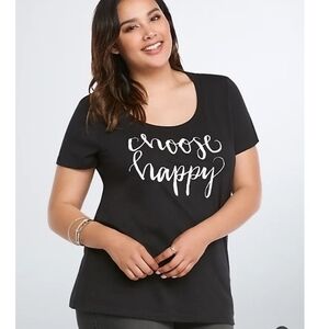 Torrid CHOOSE HAPPY Tshirt Size 5